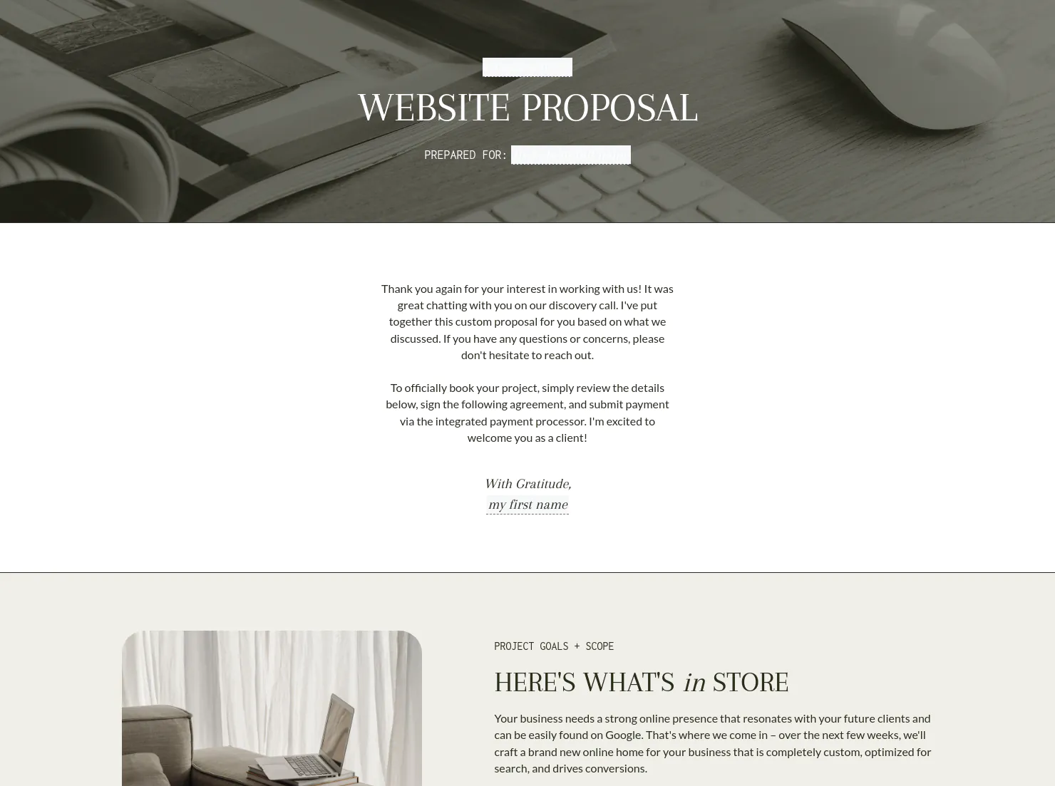Website Designer Proposal 