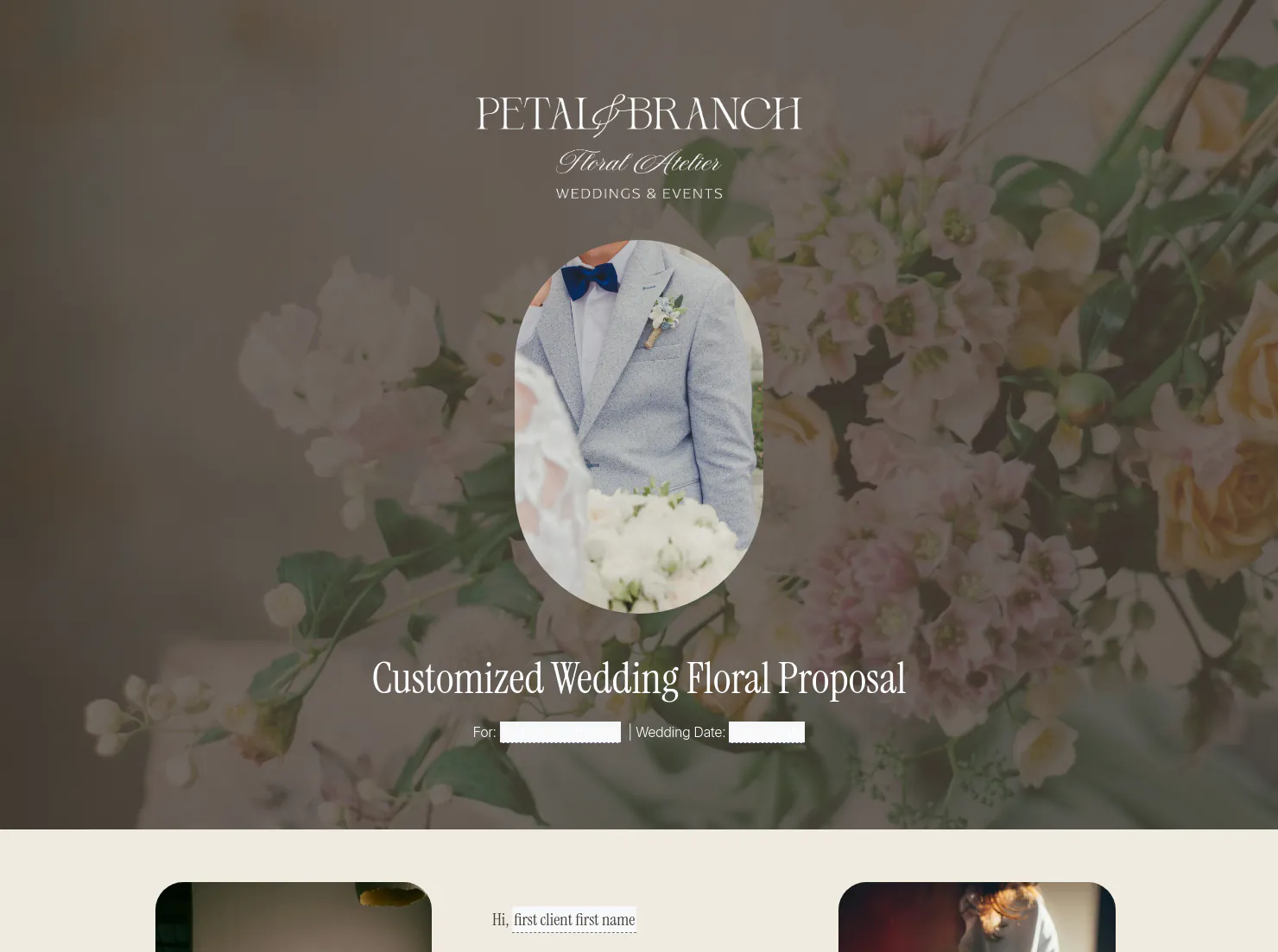 Proposal for Wedding Florist