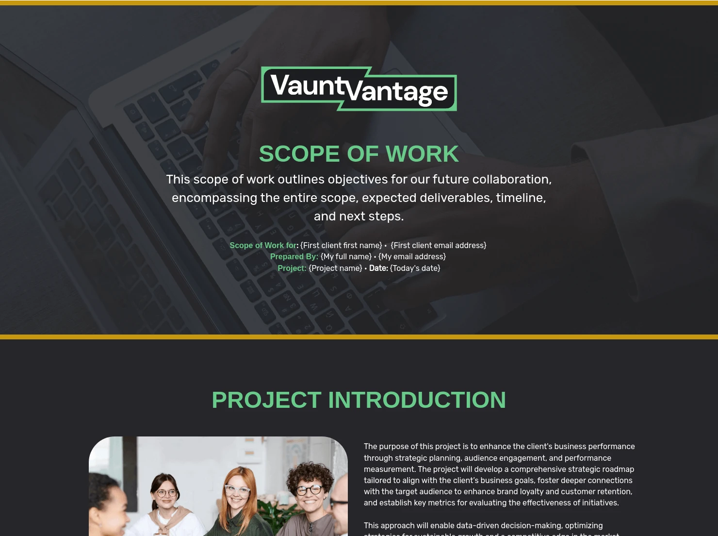 Marketing Agency Scope of Work