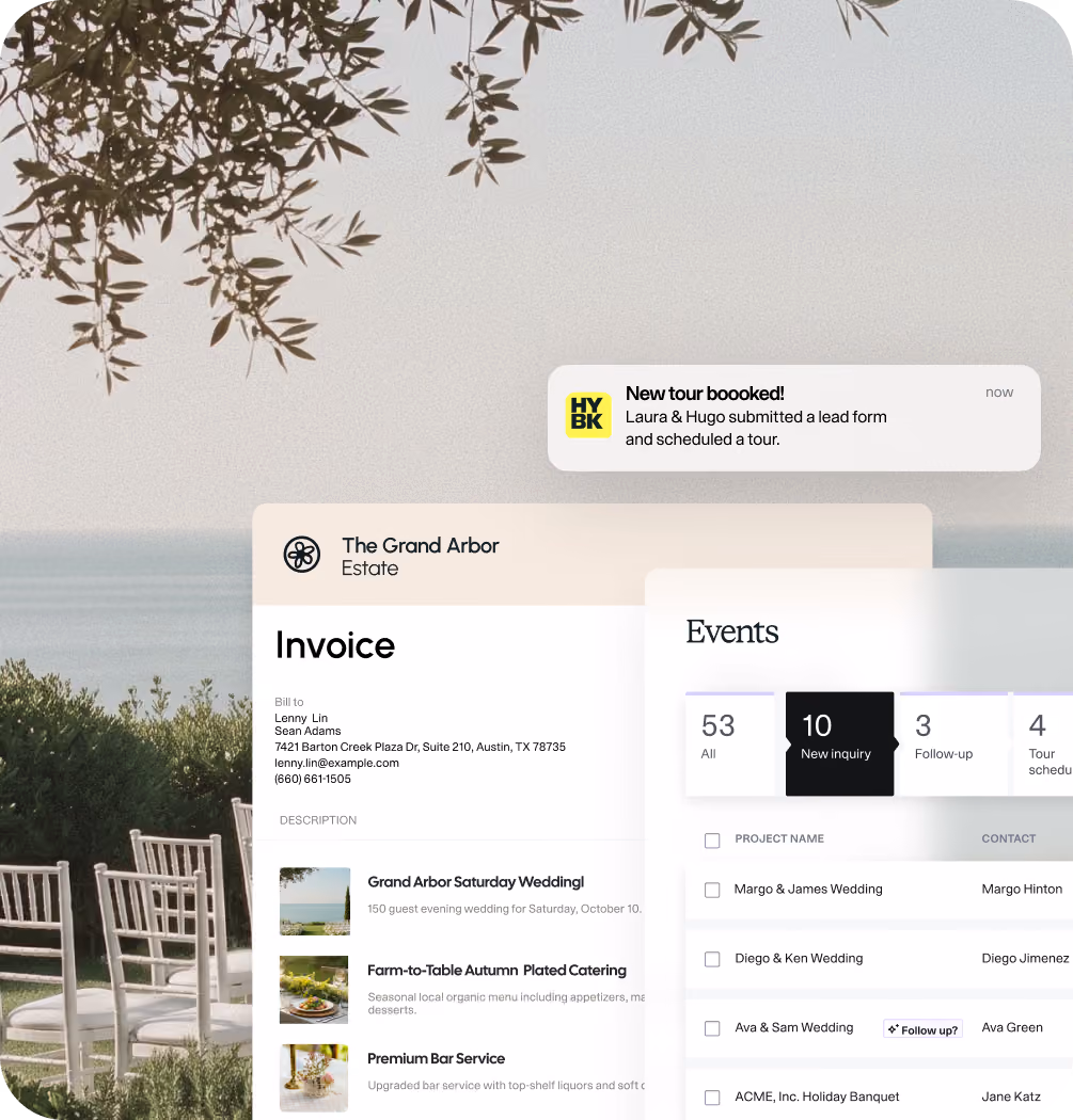 HoneyBook for venues