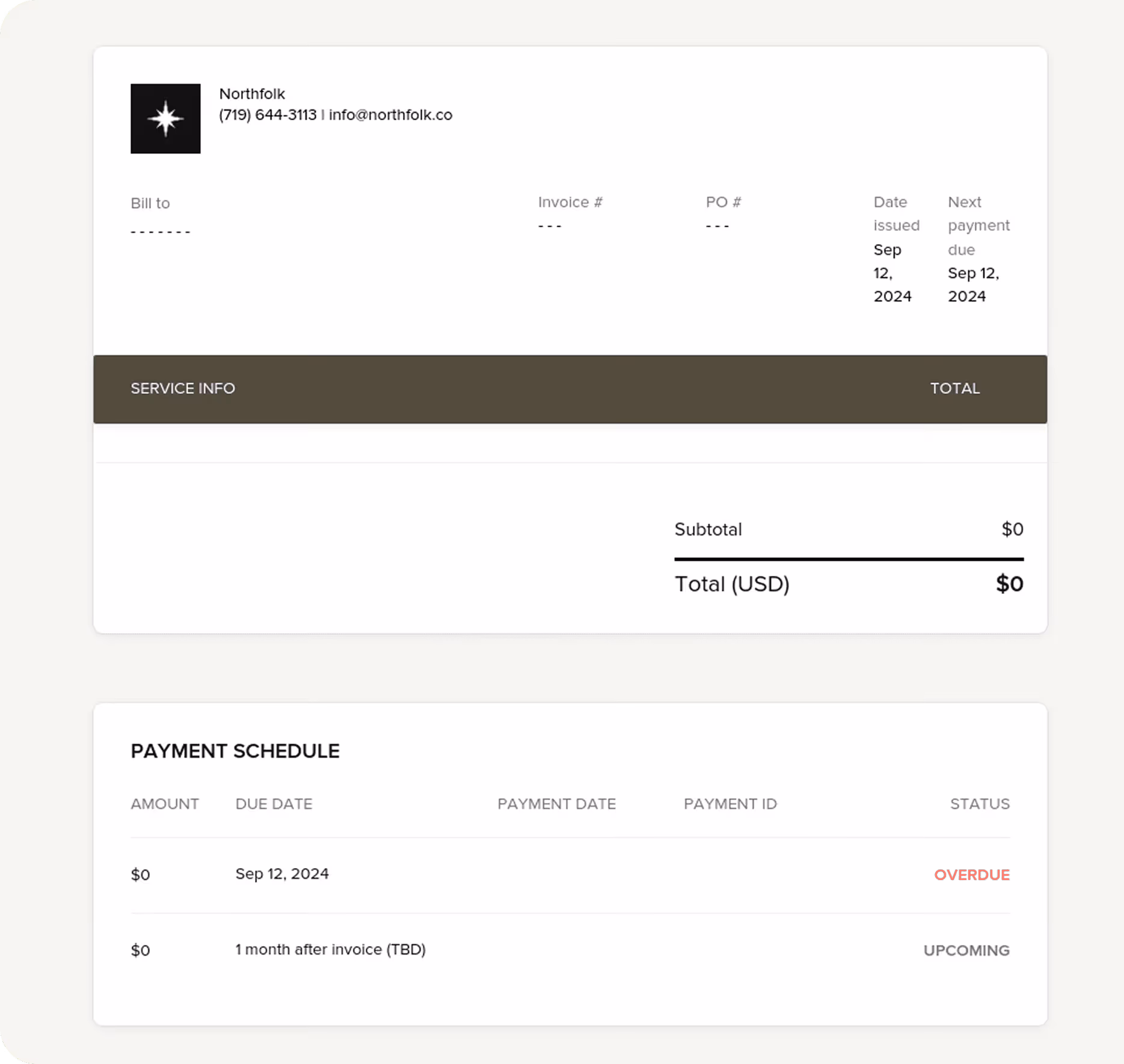 Invoice templates