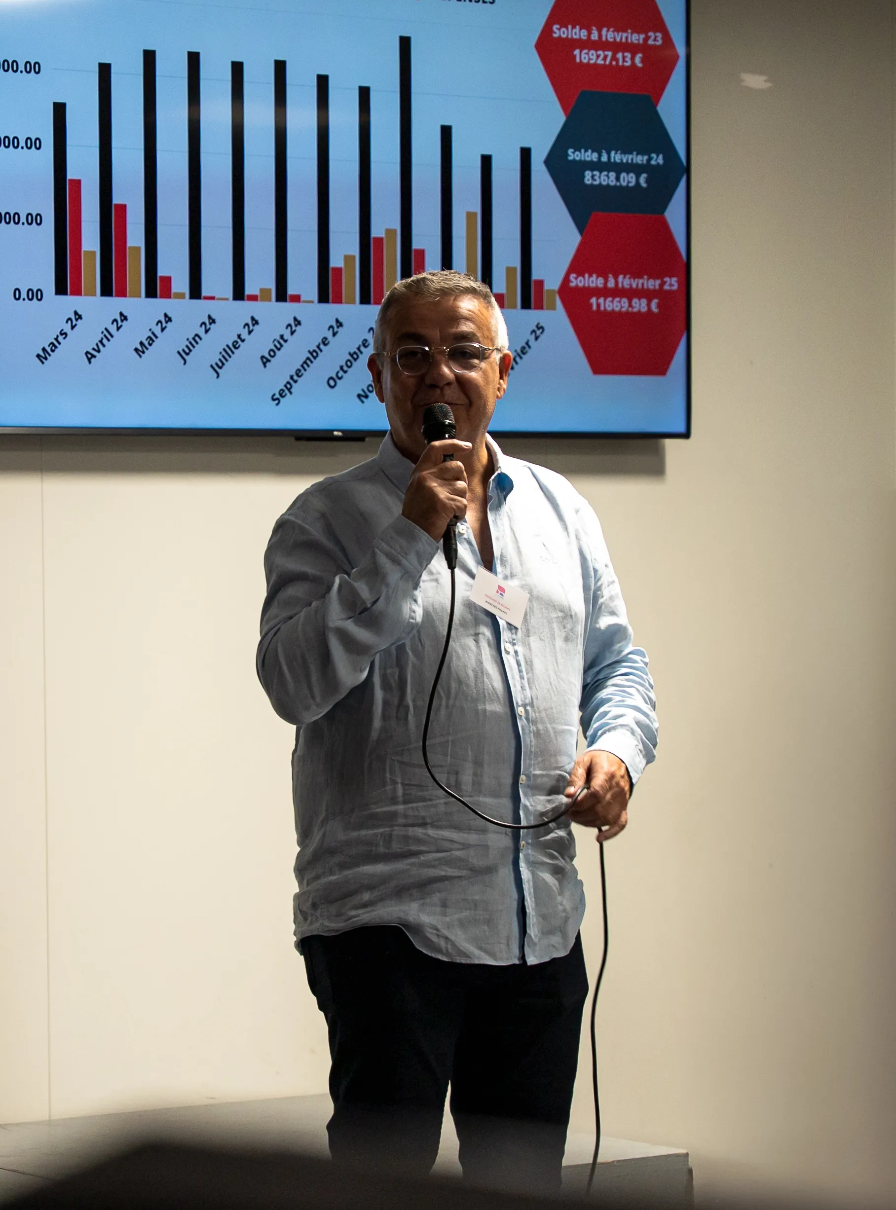 Photo de Philippe Manches en train de présenter le bilan de RE-GARD