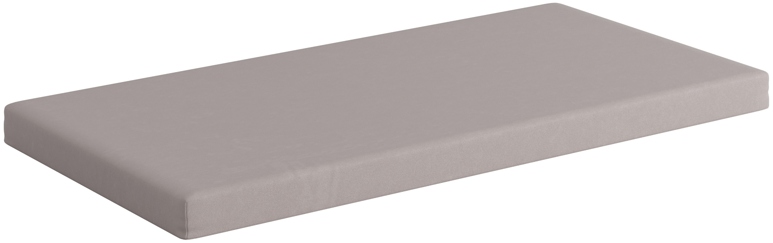 Rechteckige Sitzauflage für Kinderbank mit grauem Kunstlederbezug