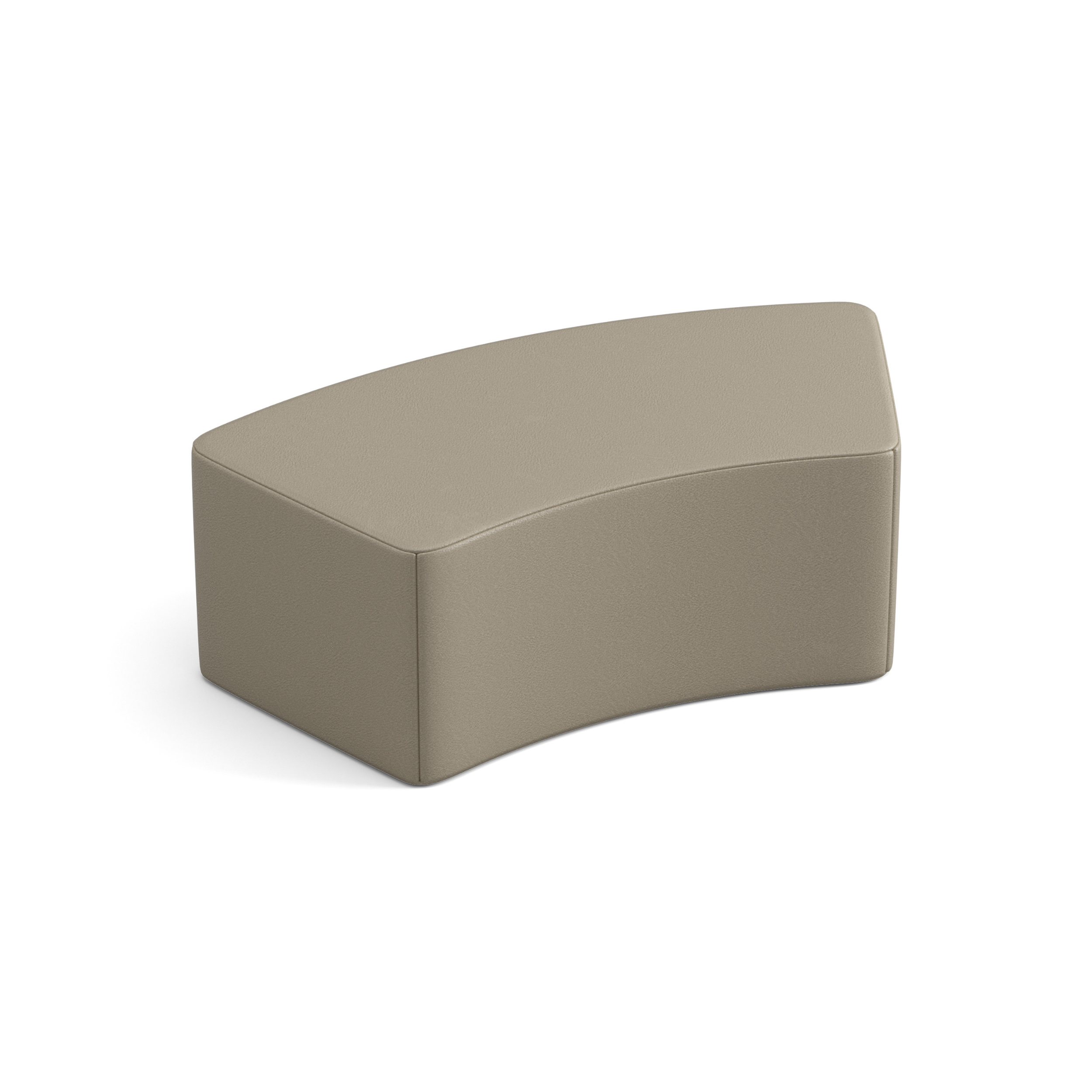 Halbrundes Sitzpolster (Achtelkreis) für Kinder mit grauem Kunstlederbezug