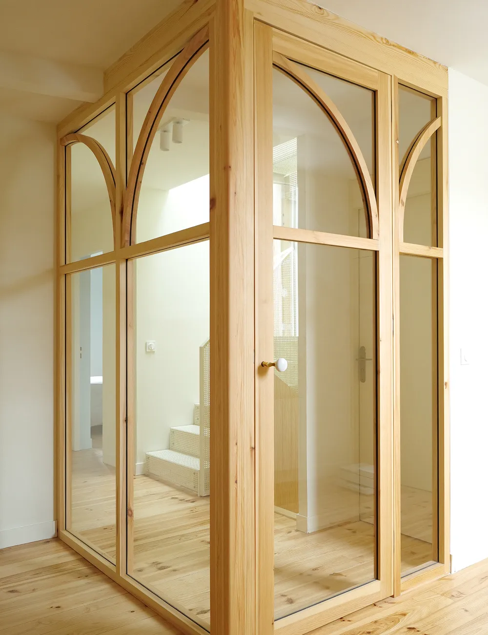 verrière port en bois maison Bordeaux
