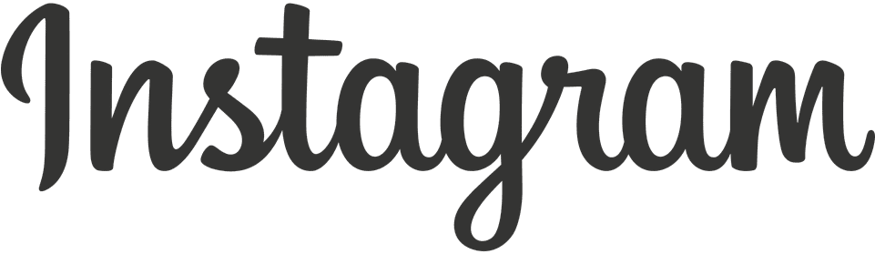 Instagram logo in black script font.