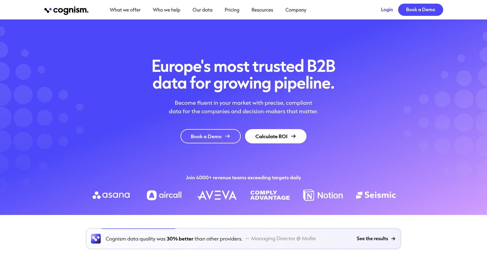 Cognism – CRM enrichment and DaaS