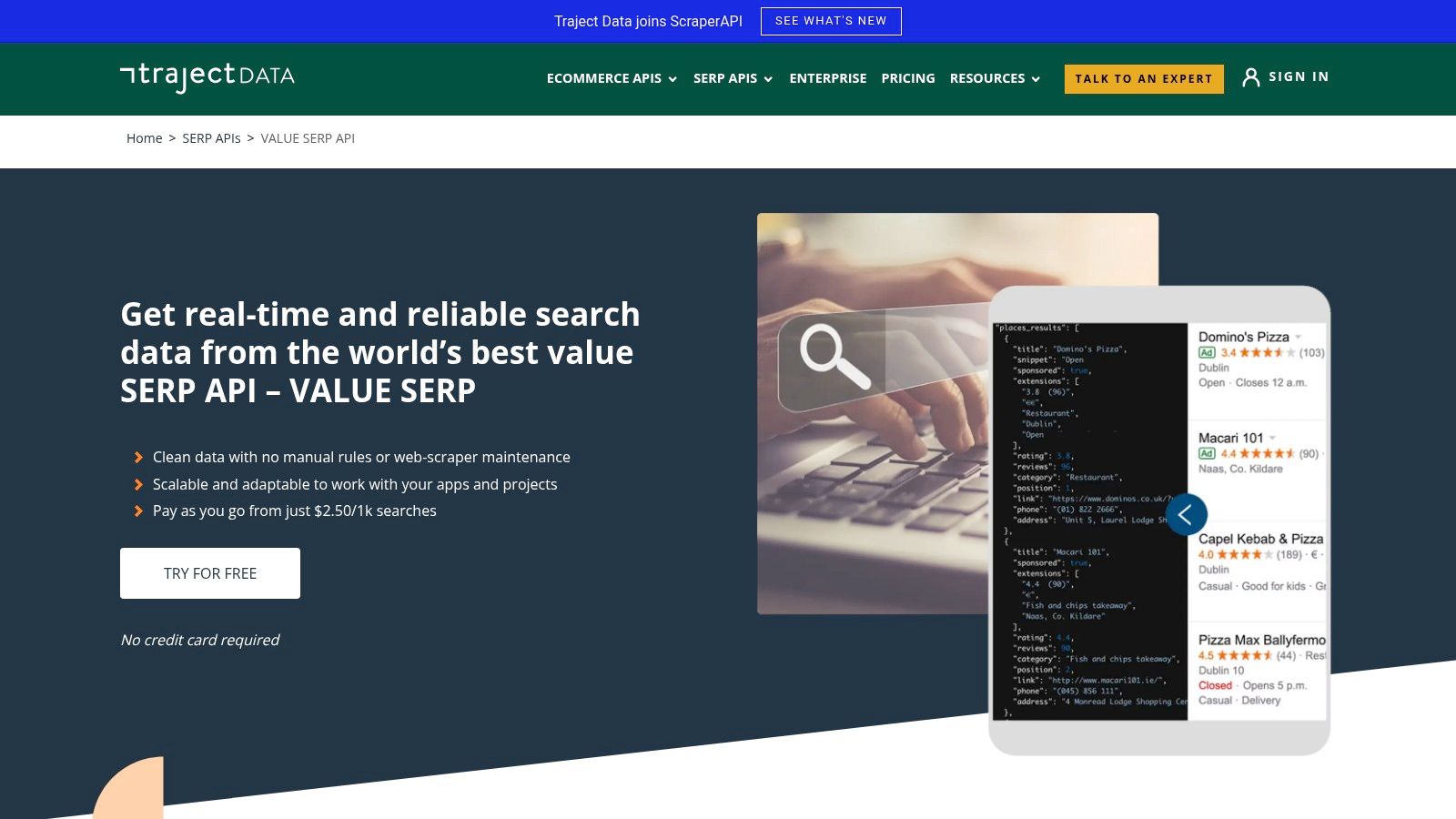 ValueSERP (by Traject Data)