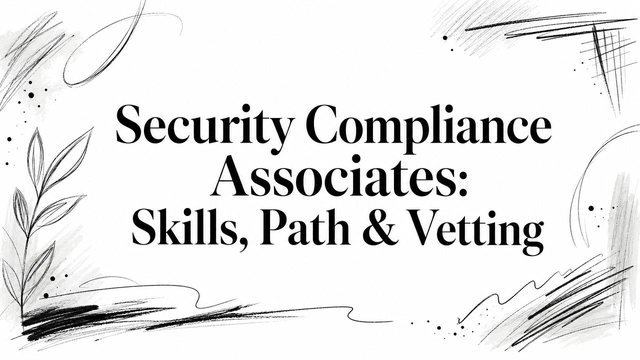 Security Compliance Associates: Skills, Path & Vetting