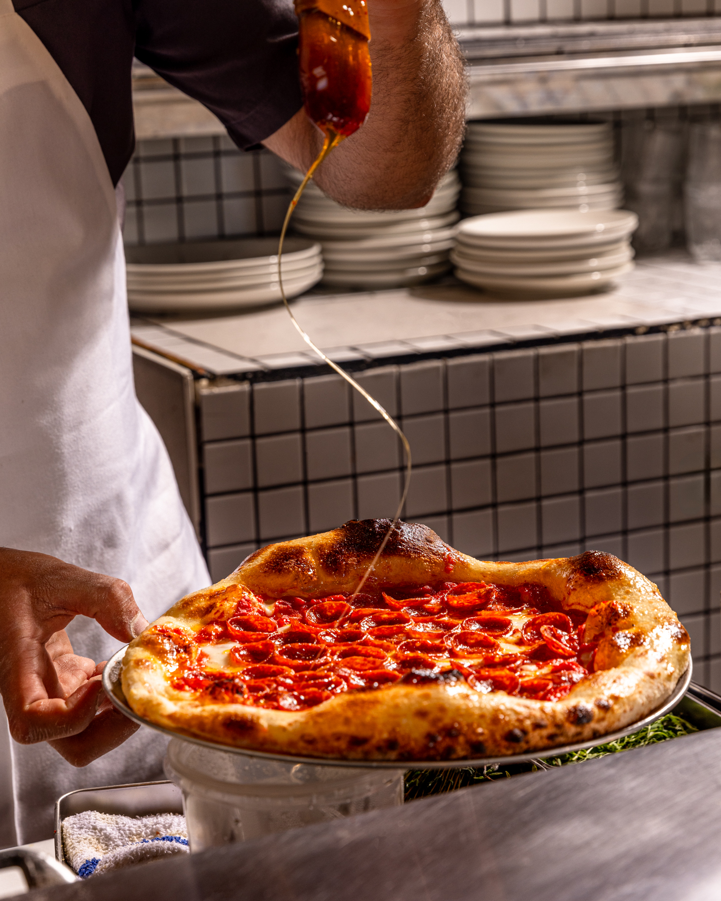 Chef making Pizza