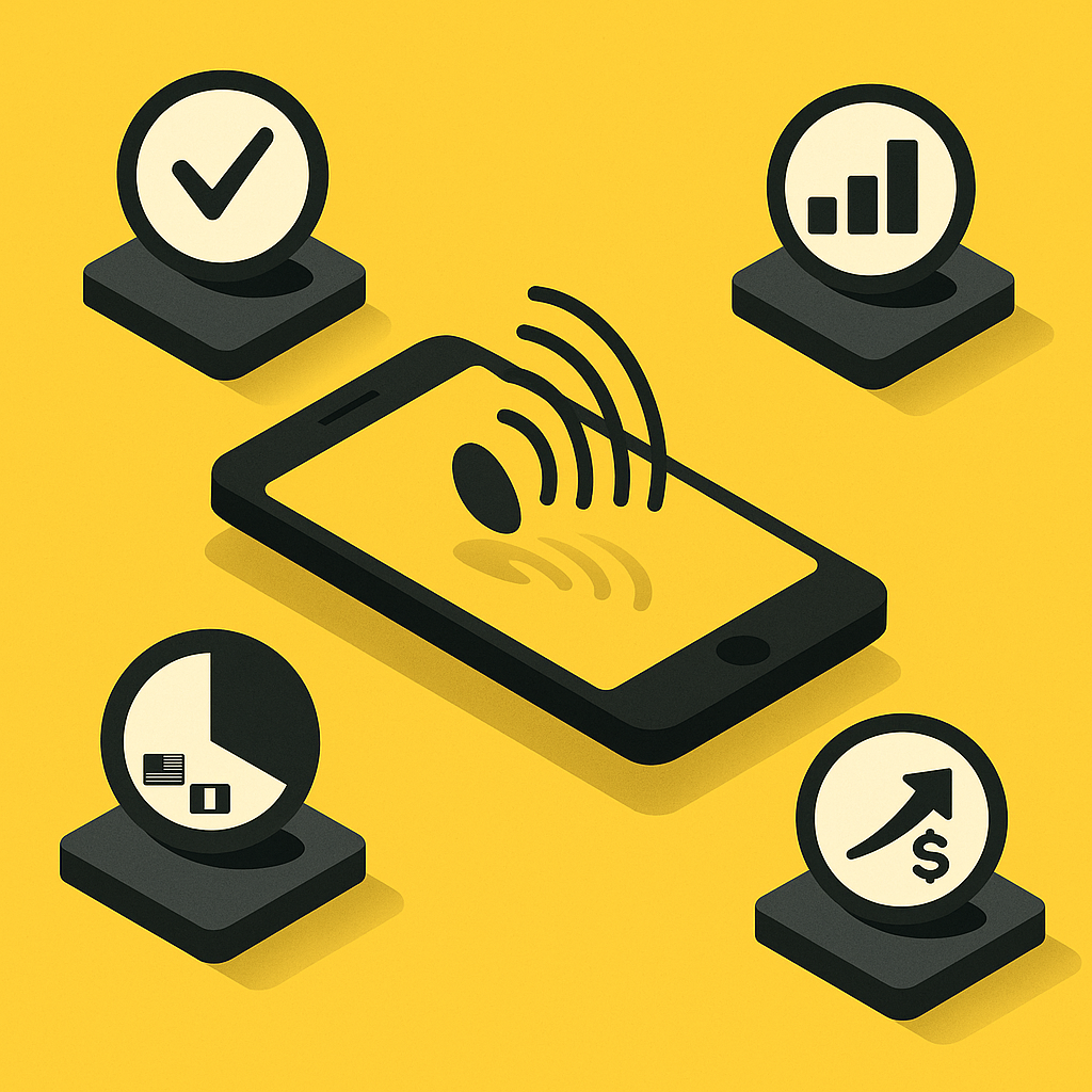 Isometric dashboard with gauges for call resolution, call volume, language preference, and revenue lift KPIs