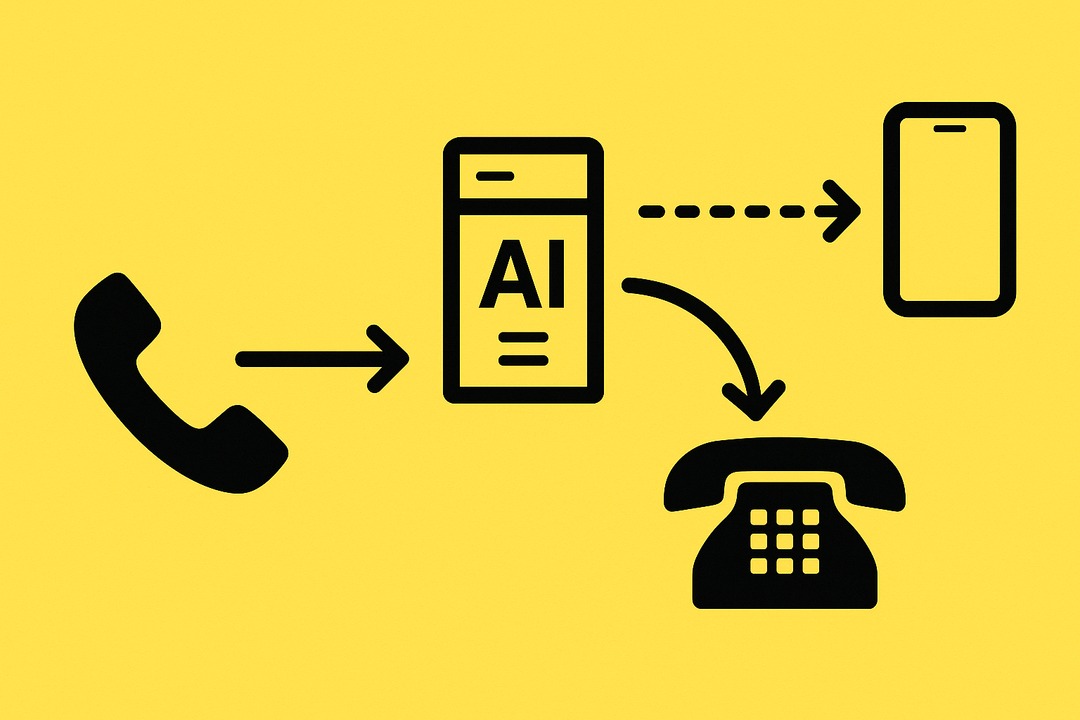 Diagram of misconfigured call forwarding looping calls between AI system and restaurant phone