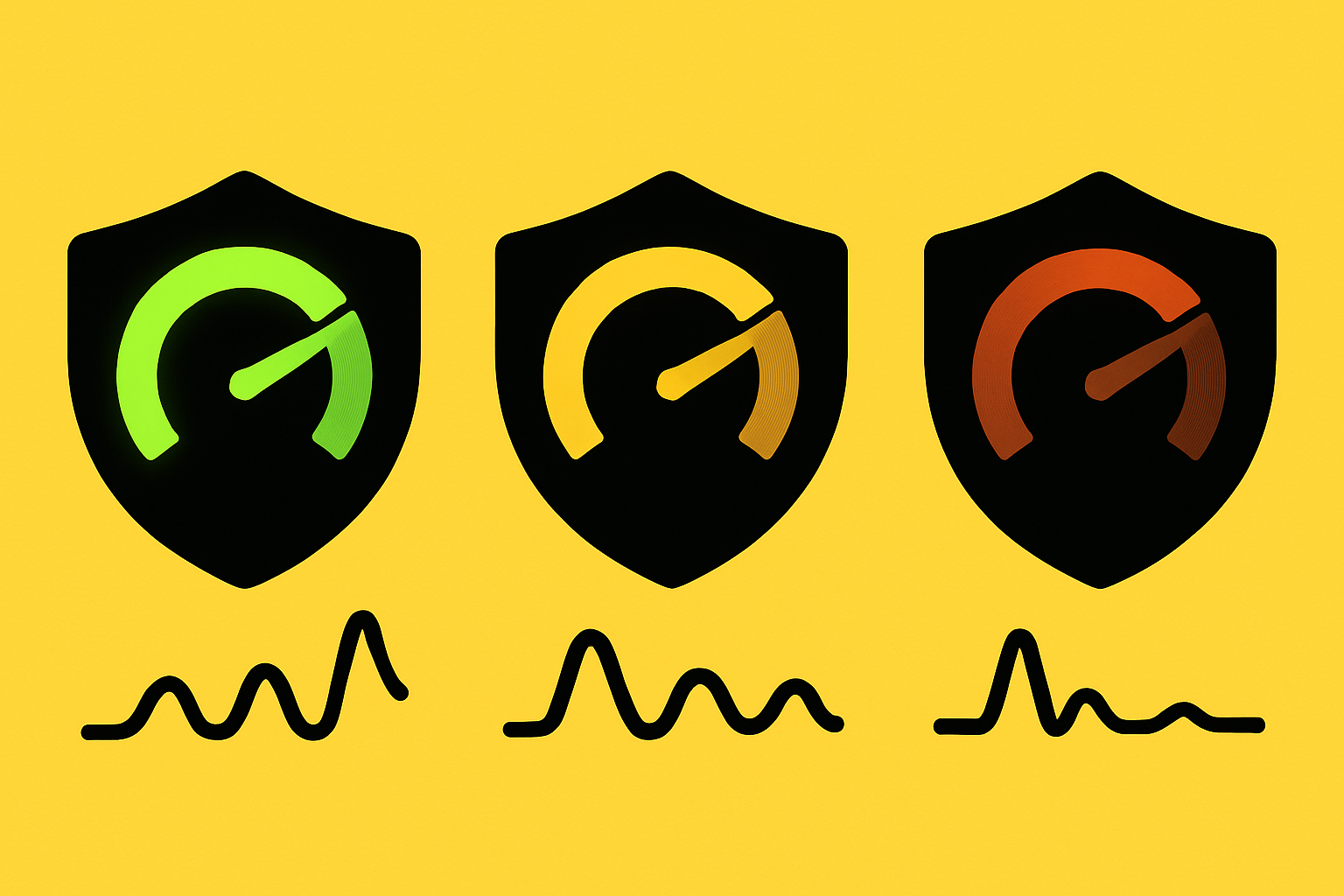 Side-by-side reliability shields comparing uptime strength of Hostie, Slang.ai, and Maple Voice