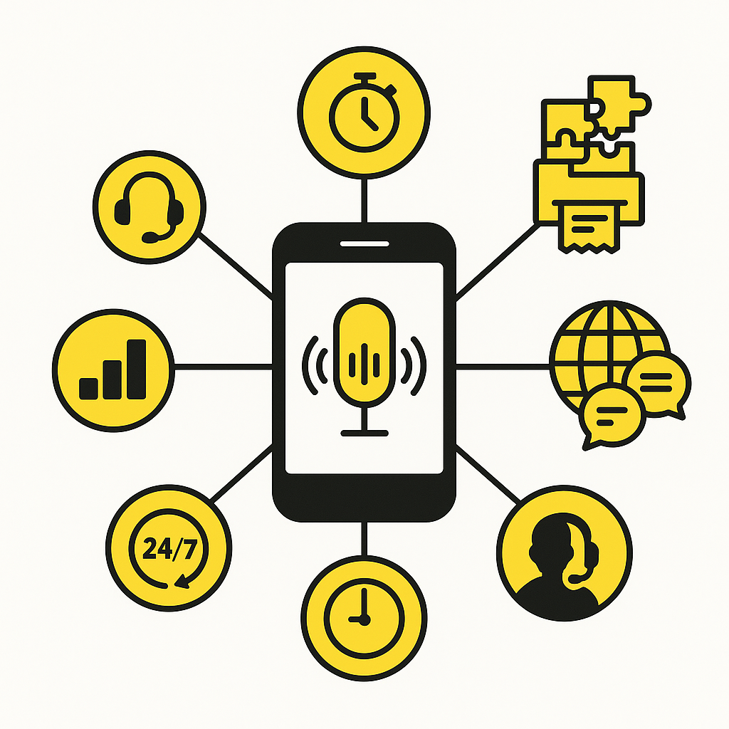 Radial diagram of key criteria for selecting restaurant voice AI platform