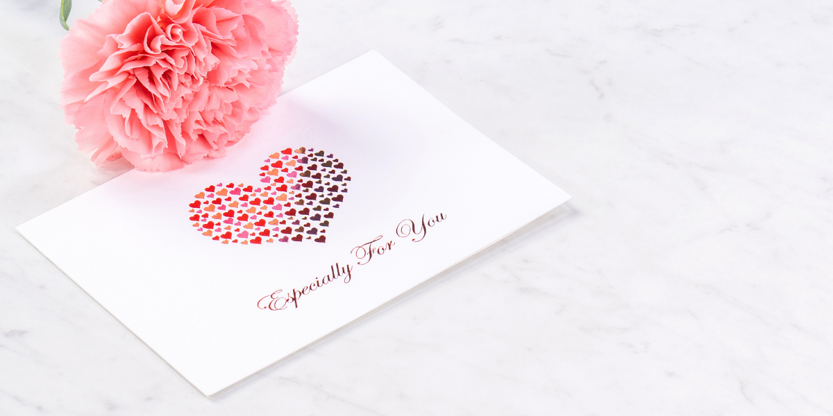 a card with the words, Especially For You, written on it