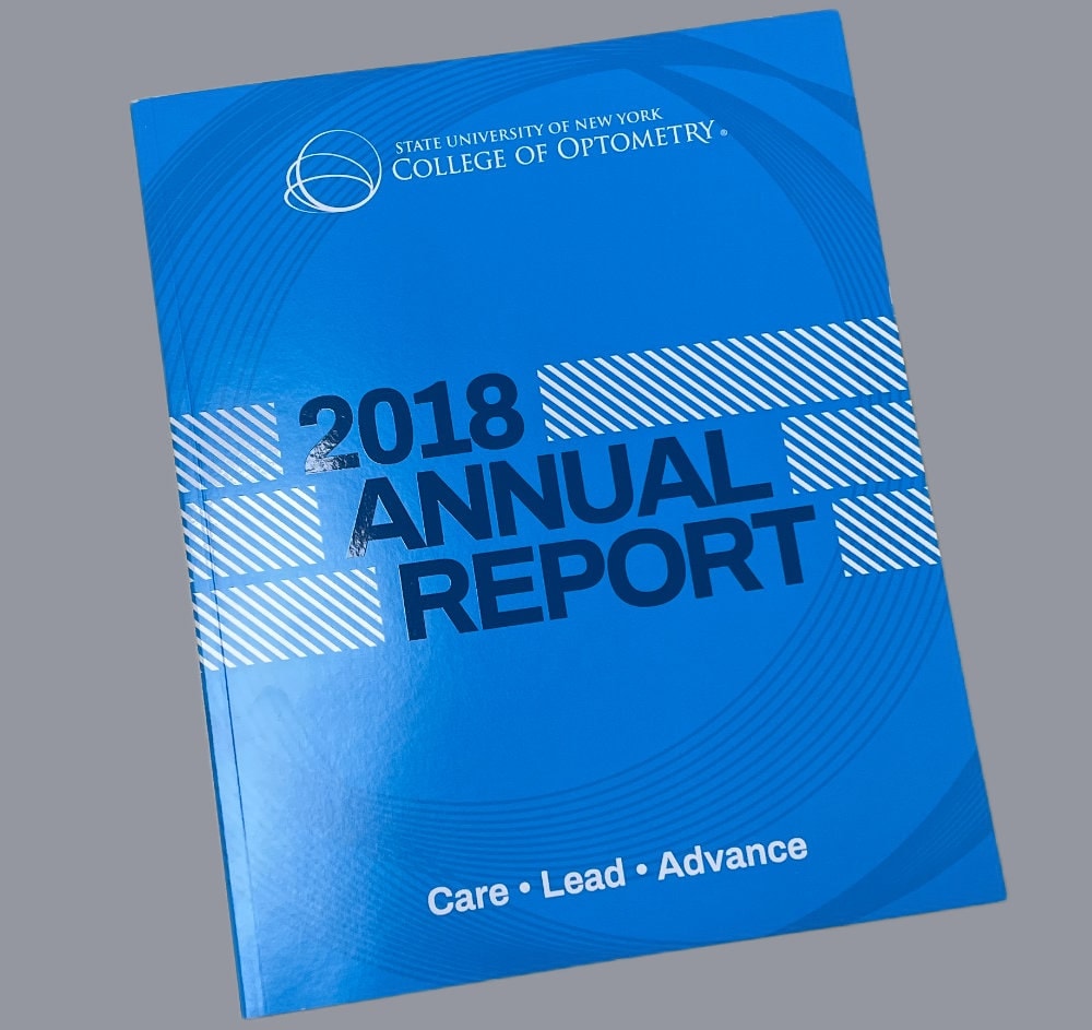 2018 annual report for the College of Optometry by All Print Resources