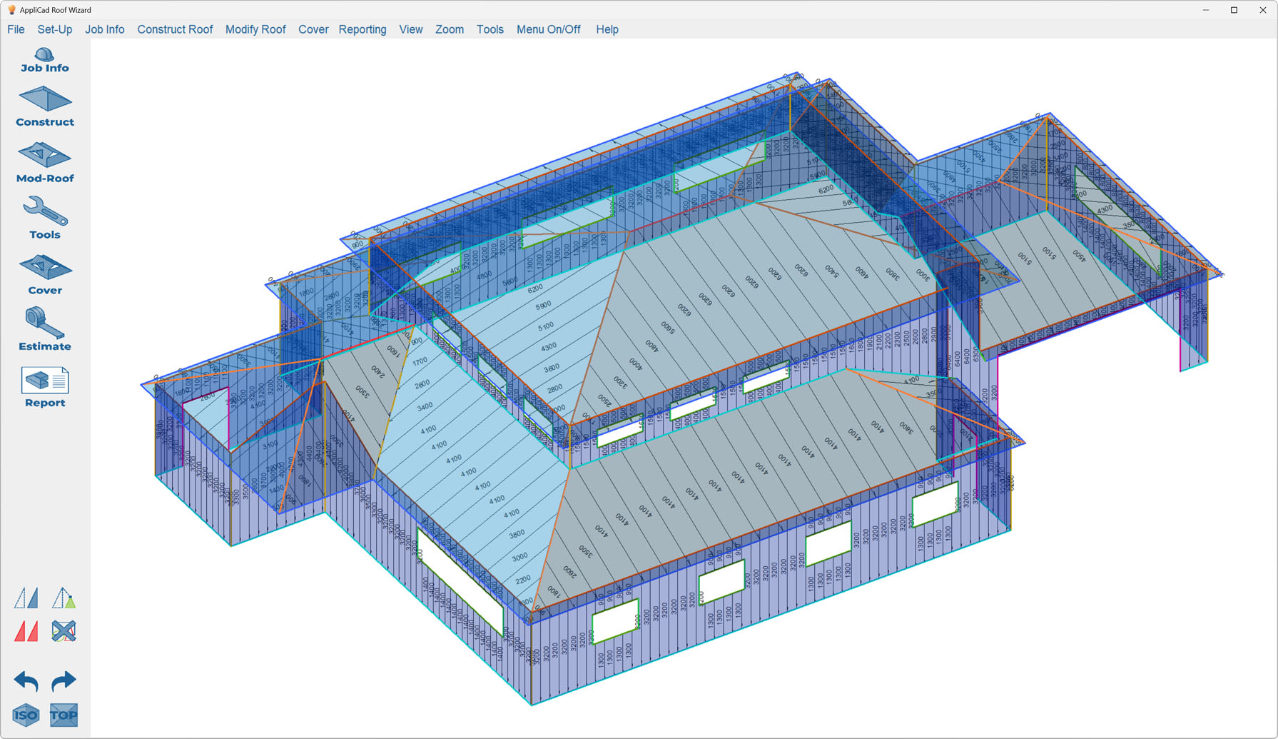 Roof Wizard 3D roof model screenshot