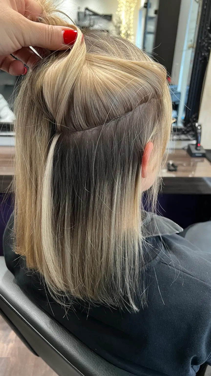 Blonde Haarverdichtung von Simplie – professionelle Extensions im Friseursalon Haarliebe Stuttgart-Zuffenhausen
