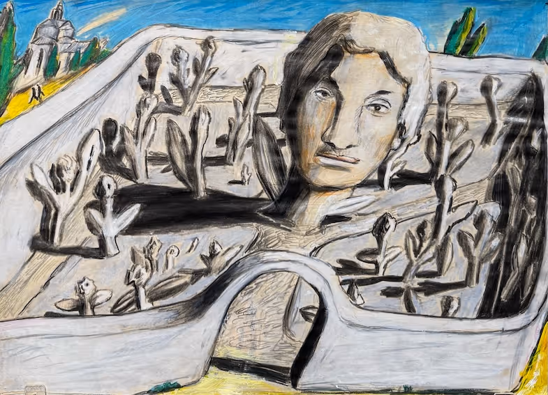 De stenen tuin van Chagall