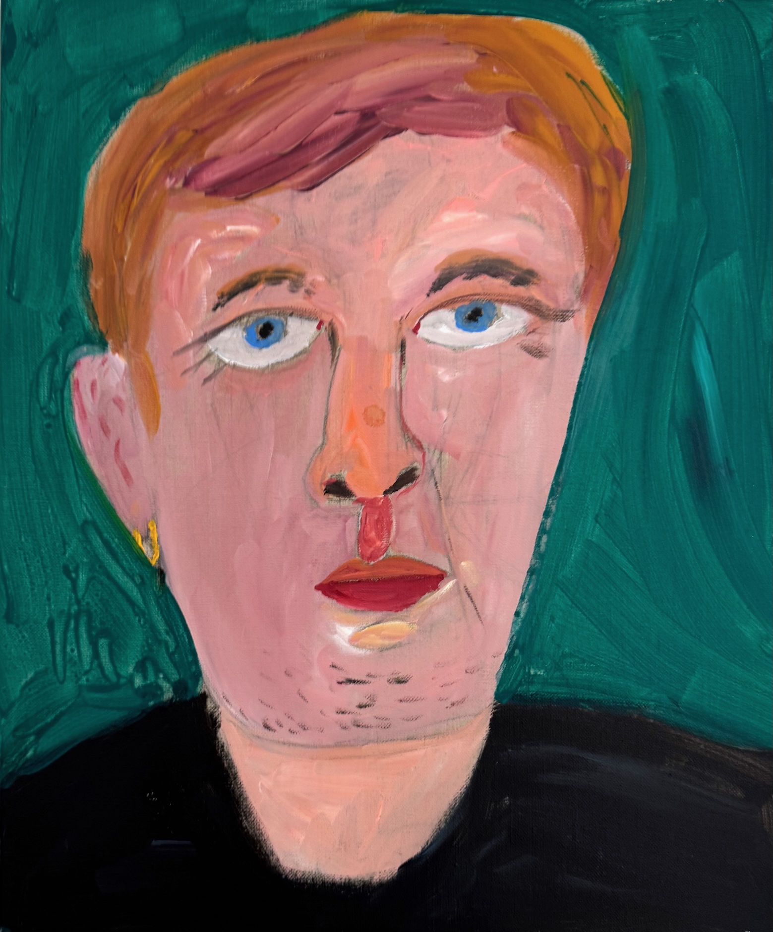 Self-portrait made with a hand mirror