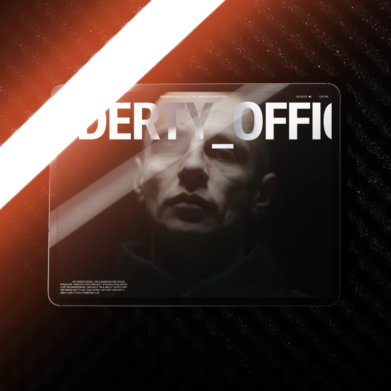 Website design for a musician and sound producer based in Saint Petersburg.