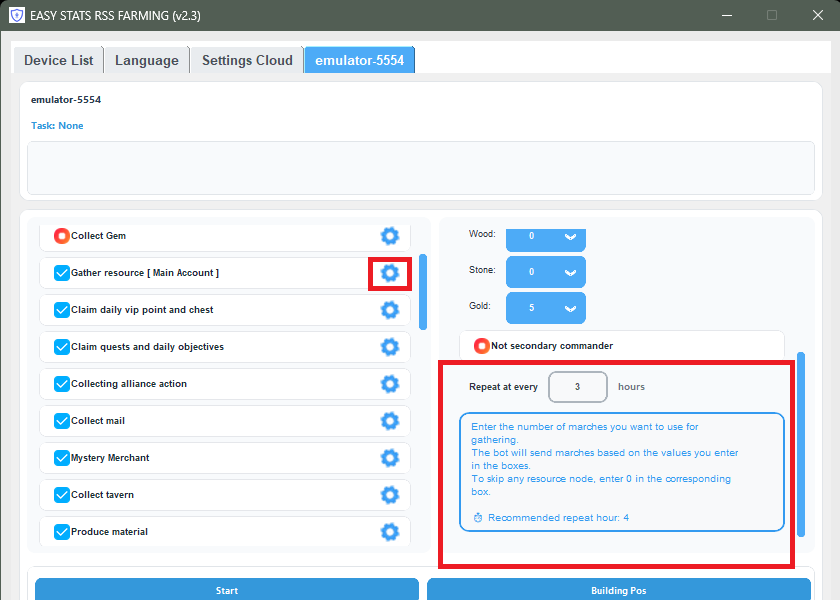 Recommended Repeat Hours
