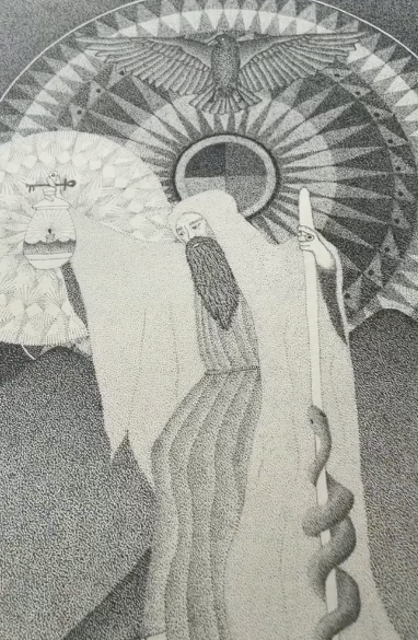 Archetypal illustration exploring transformation through visual metaphor
