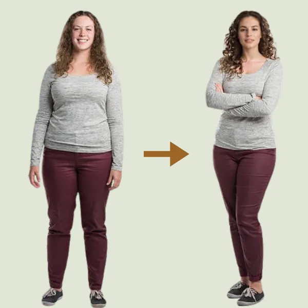 Weightloss transformation before after