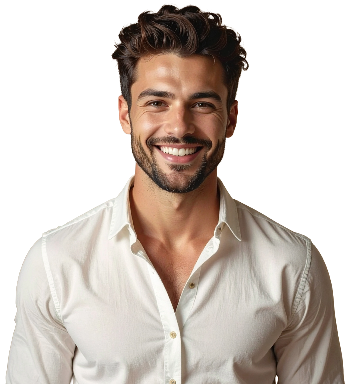 Confident man smiling