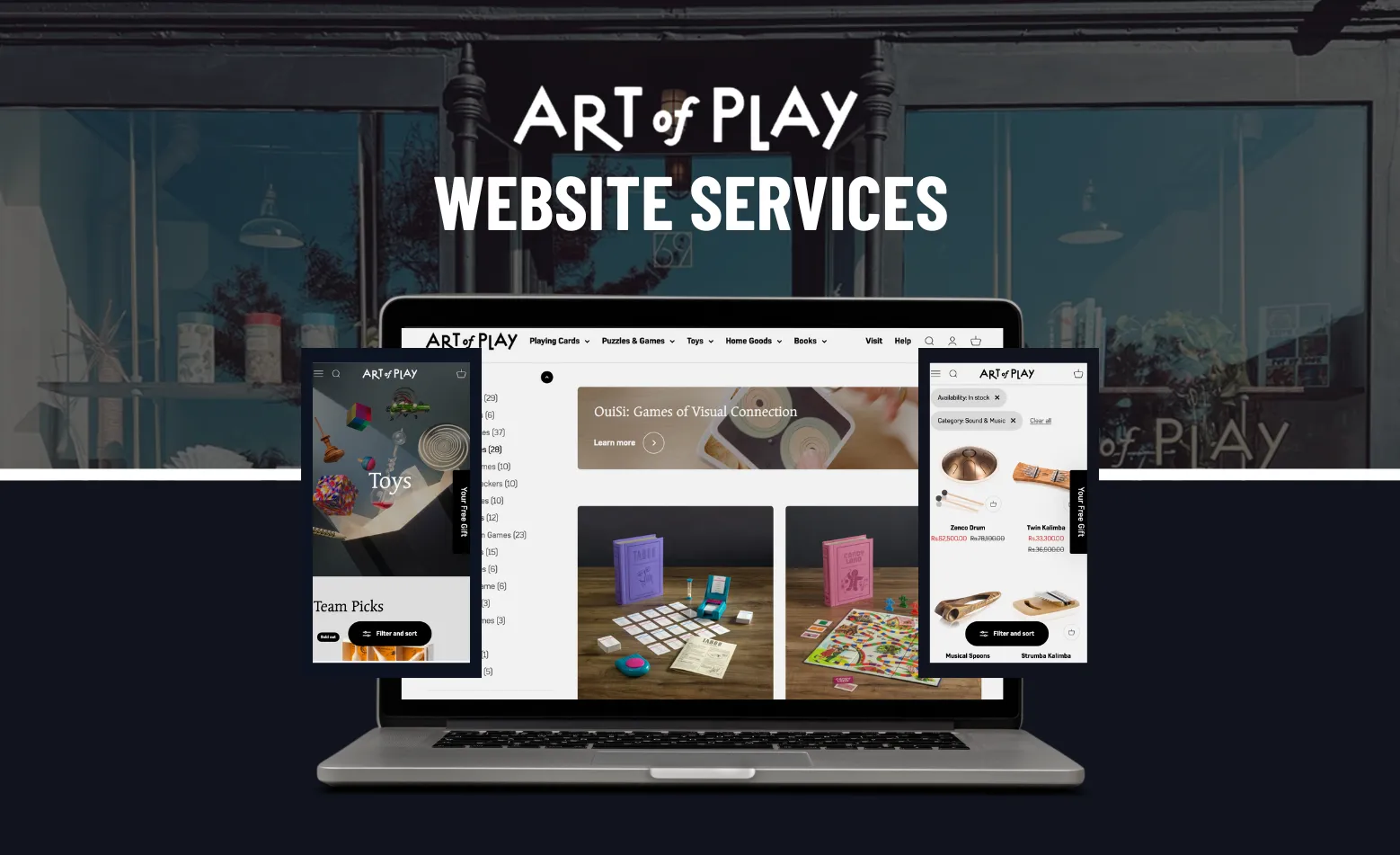 [background image] shelves filled with frames and sunglasses (for an optician store and optometry clinic)