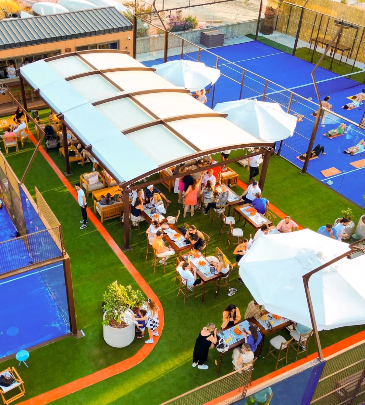 Image Showcasing The Orange Padel Urla Facility