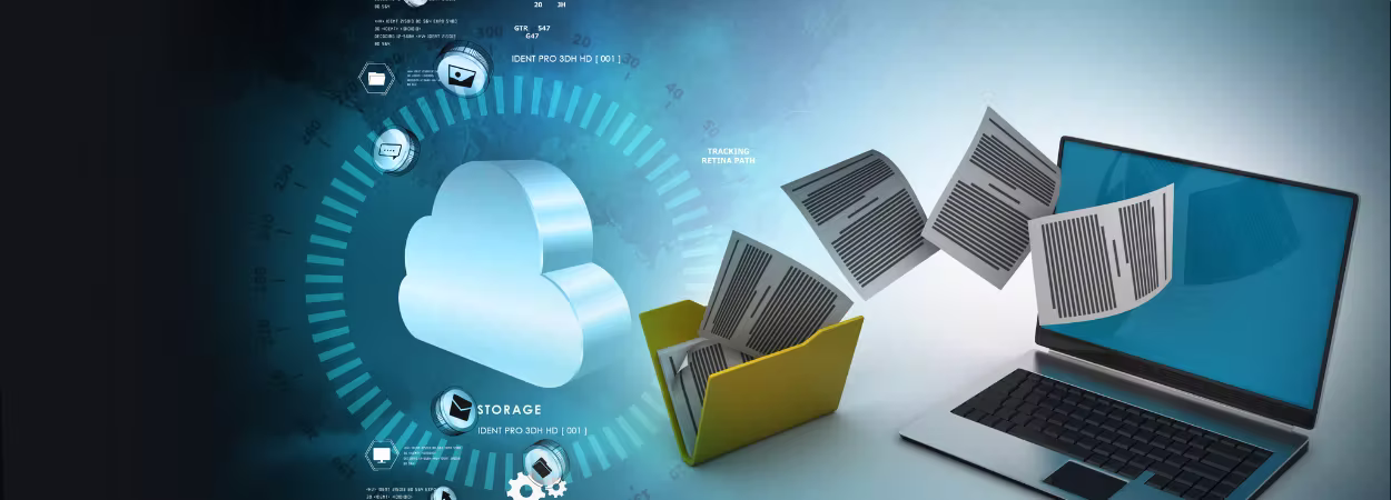 Office desk with folders and computer representing the process of importing store location data into a locator system