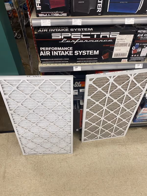 Air filter comparison.
