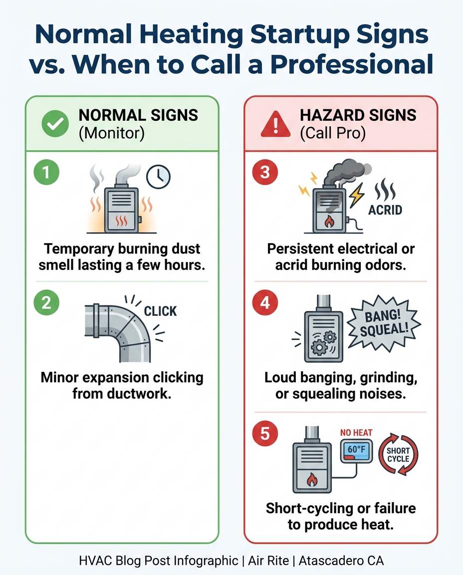 Normal Heating Startup Signs vs. When to Call a Professional