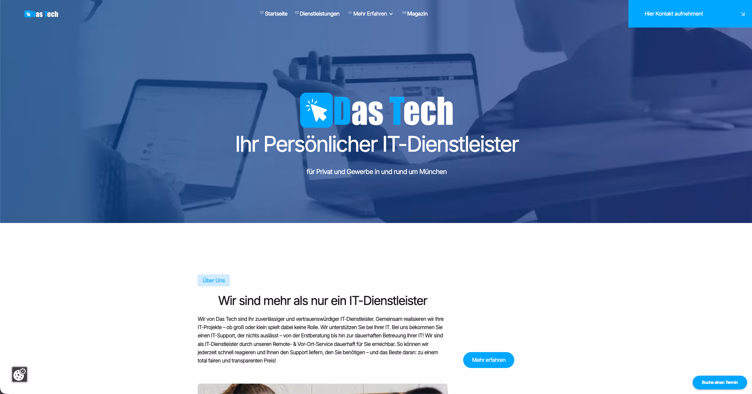 Screenshot der Seite Das-Tech