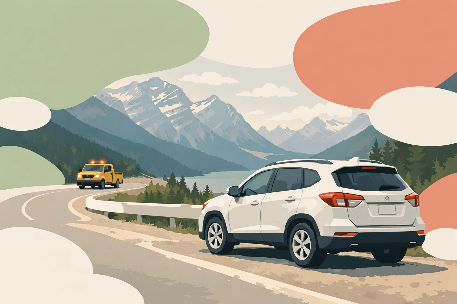 Dépannage d'un SUV au Canada, assistance en français et conciergerie Wewest pour voyage Canada.