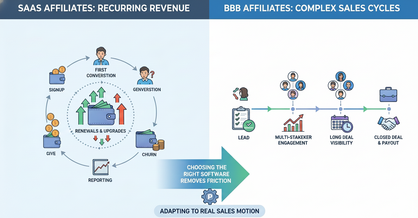 Partnership platform for affiliates for SaaS
