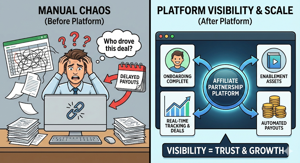 Affiliate partnership platform