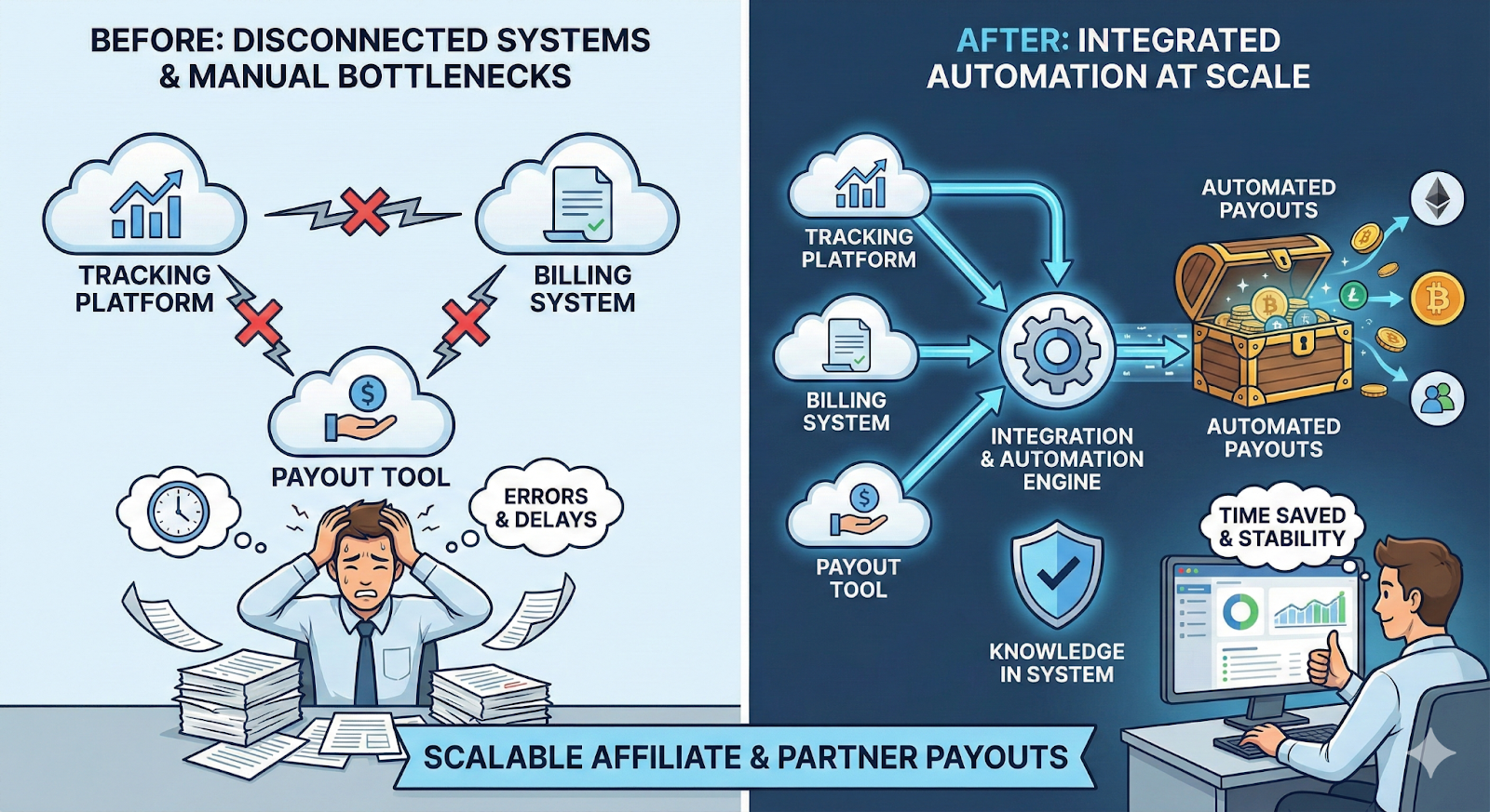 Automate affiliate and partner payouts