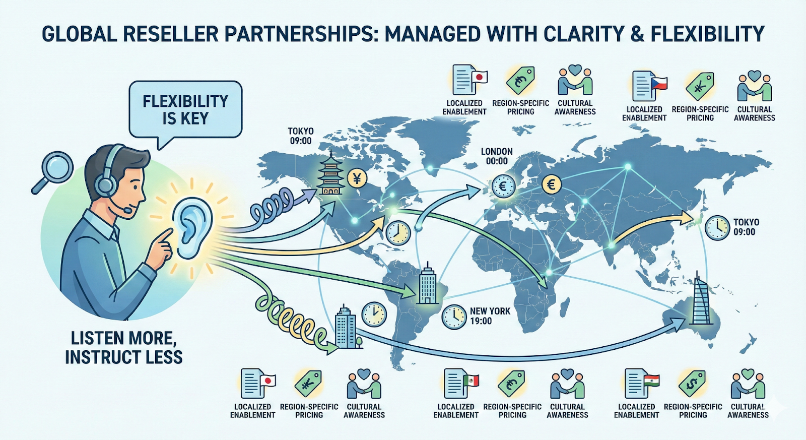 Manage global reseller partnerships