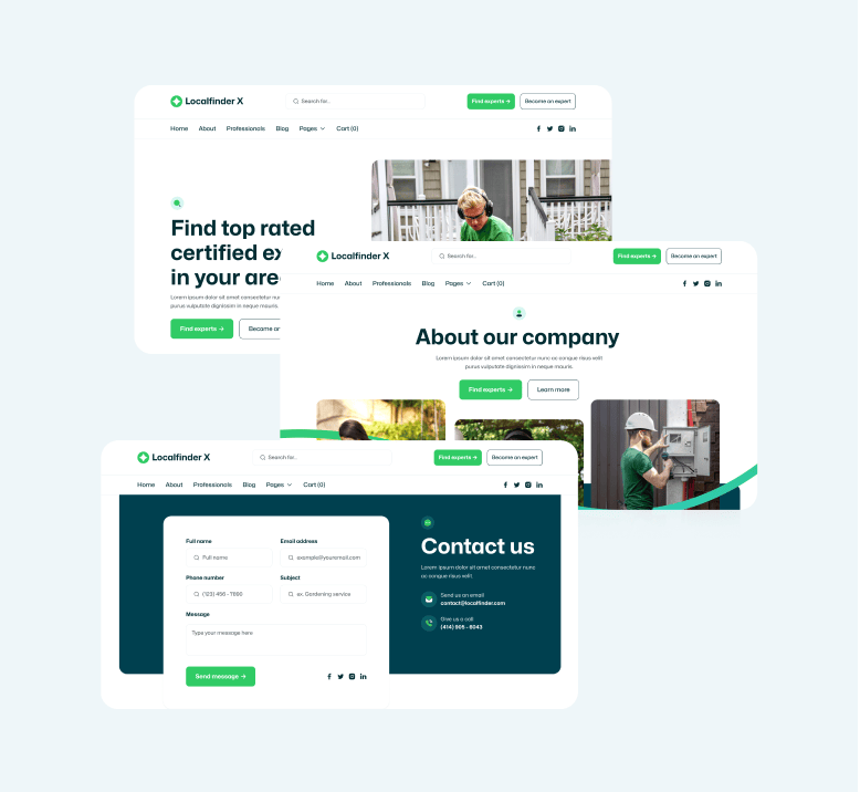 Localfinder X - 32 Sections - Service Marketplace Webflow Template