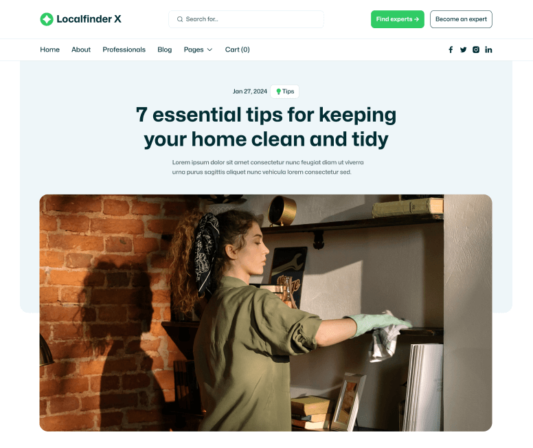 Localfinder X - Blog Post Page - Service Marketplace Webflow Template