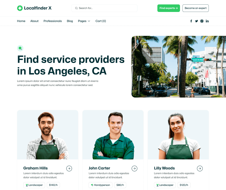 Localfinder X - Services Location Page - Service Marketplace Webflow Template