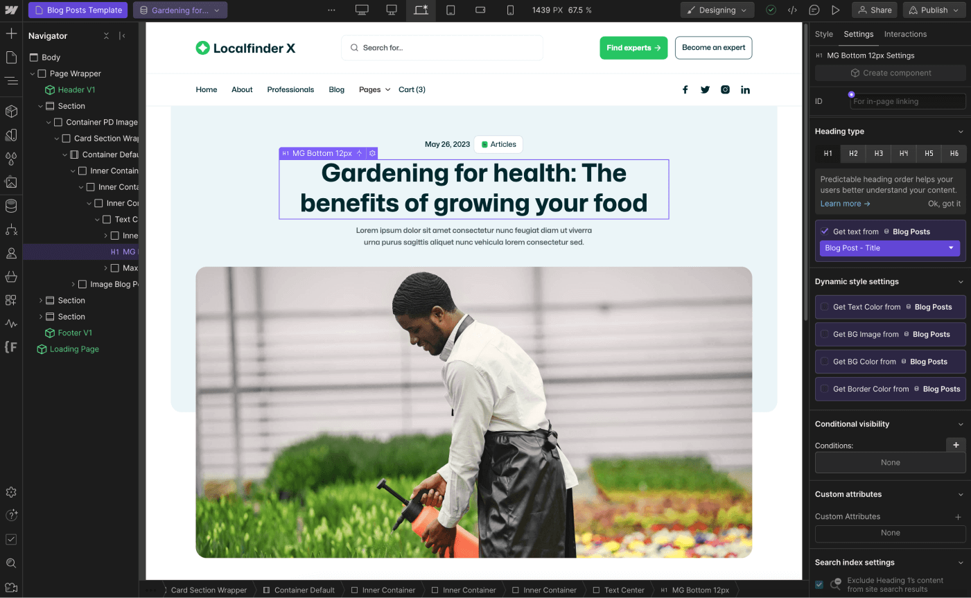 CMS Page - Localfinder X Webflow Template