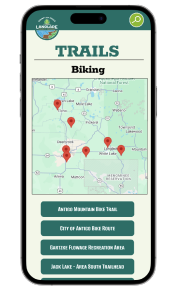Trails screen from app