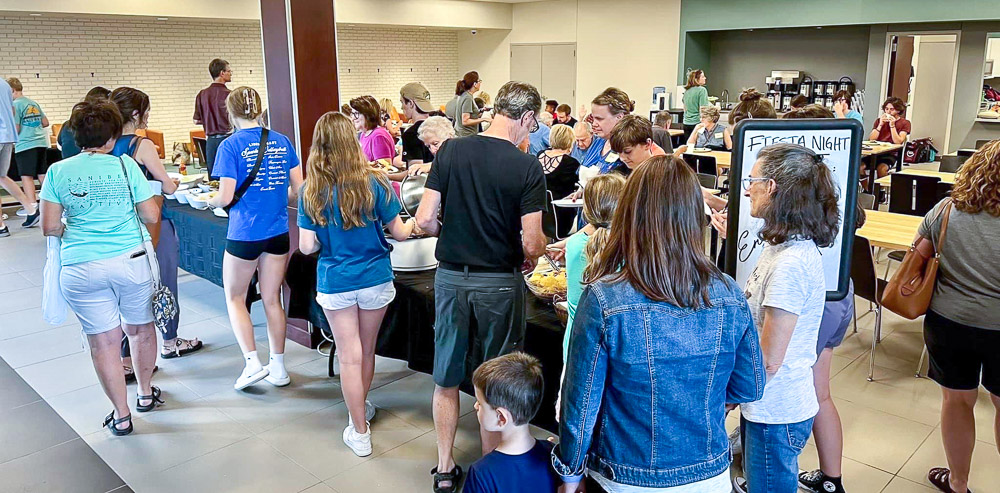 people getting food