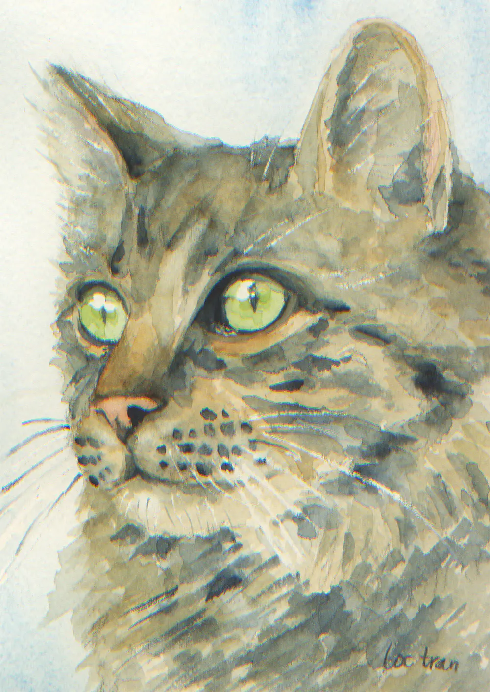 Maynard the Cat - painting by Loc Tran.