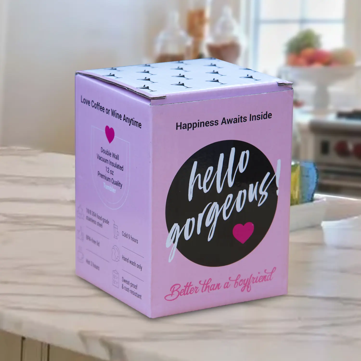 Better Than a Boyfriend Tumbler box.