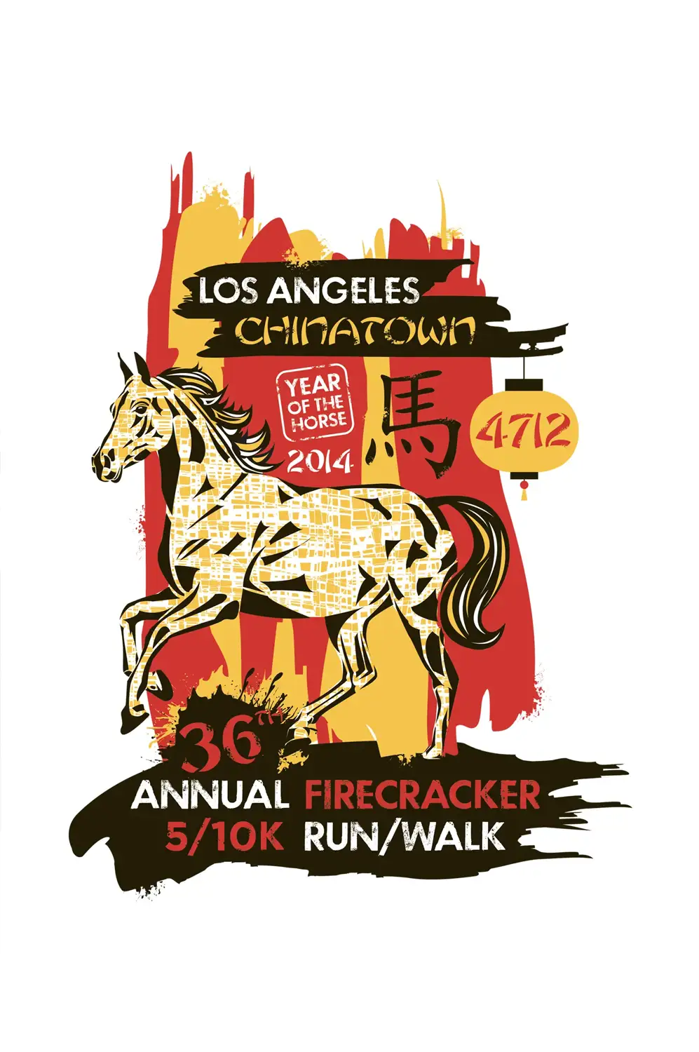 LA Chinatown Firecracker Run graphic designed by Loc Tran.