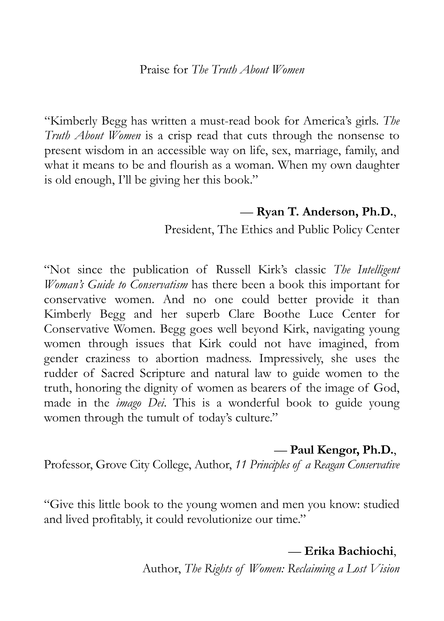 Interior page from The Truth About Women